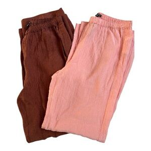 J. Crew Bundle of Two Strarus Pant in Textured Satin XS